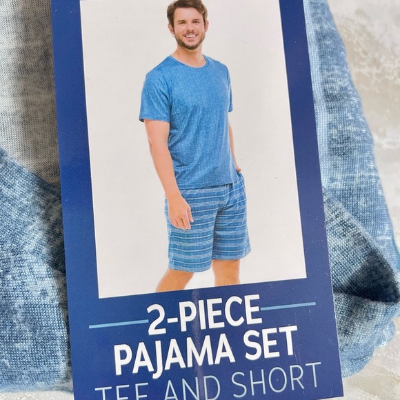 🆕 Ande Adult Men's Sleep Top and Shorts Set, 2-Piece, Sizes S. Mens Pajama. - Picture 4 of 4